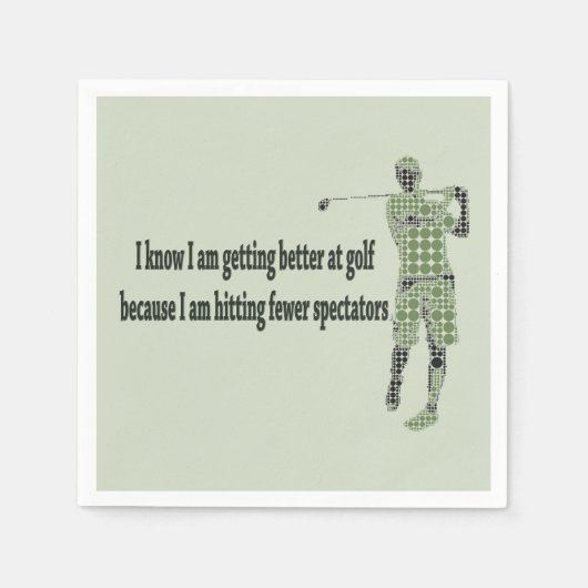 Serviette En Papier Mieux se rendre au golf (Devant)