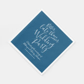 Serviette En Papier Mieux vaut tard que jamais mariage fête bleu foncé (Coin)