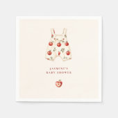 Serviette En Papier mignon Aquarelle Apple Romper Baby shower (Devant)