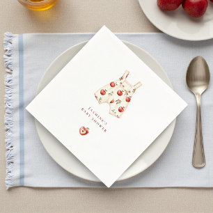 Serviette En Papier mignon Aquarelle Apple Romper Baby shower