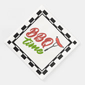Serviette En Papier mignon BBQ Time word art (Coin)