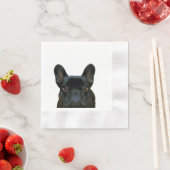 Serviette En Papier Mignon Black French Bulldog Frenchie Photo : (En situation)