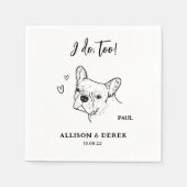Serviette En Papier Mignon Je fais trop Chien Français Bulldog Mariage (Devant)