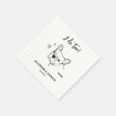 Serviette En Papier Mignon Je fais trop Chien Français Bulldog Mariage (Coin)