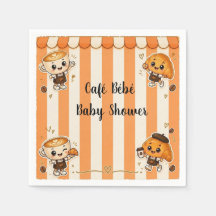 Mignon Kawaii Café Croissant Orange Baby Shower