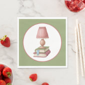 Serviette En Papier mignon livre club partie papier plaque (En situation)