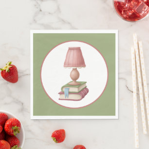 Serviette En Papier mignon livre club partie papier plaque 
