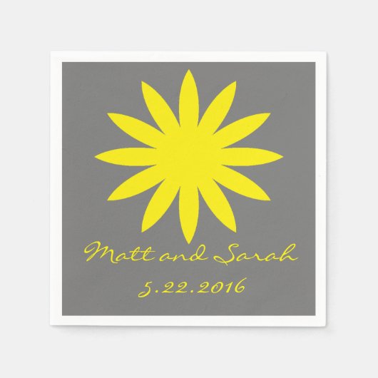 Serviette En Papier mignon Napkin aux fleurs (Devant)