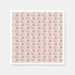 Serviette En Papier Mignon ourson kawaii féminin style kpop coréen