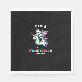 Serviette En Papier Mignon Panda Licorne Je Suis Une Fille Magique Pan