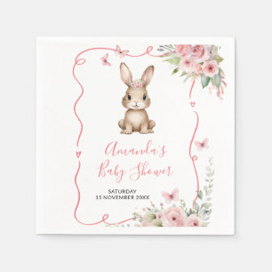 Serviette En Papier Mignon papier floral rose pour bébé fille Baby Sho