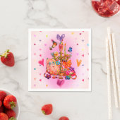 Serviette En Papier Mignon Pastel (En situation)