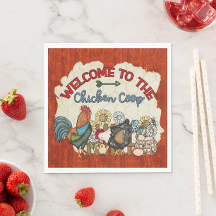 Serviette En Papier mignon Pays poulet coop accueil