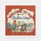 Serviette En Papier mignon Pays poulet coop accueil (Devant)