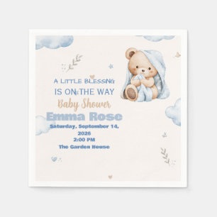 Serviette En Papier Mignon petit ours en peluche bénédiction Baby Show