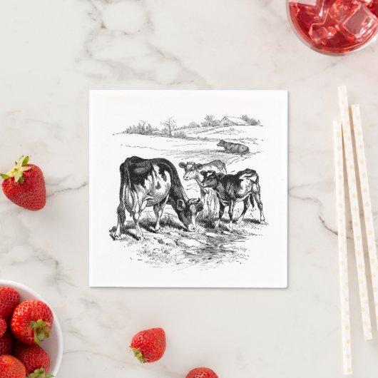 Serviette En Papier mignon vintage (En situation)