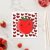 Serviette En Papier Mignonette Cartoon Tomato Lover (En situation)