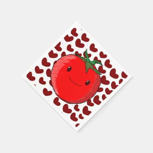Serviette En Papier Mignonette Cartoon Tomato Lover (Coin)
