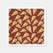 Serviette En Papier mignonette pizza party amoureux carrelé (Devant)