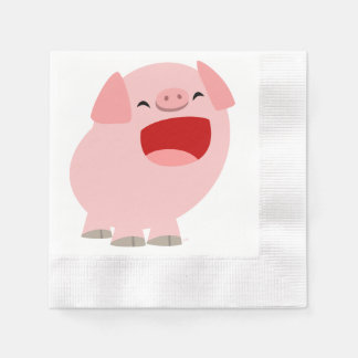 Serviette En Papier Mignonne caricature Chanter Papier de porc serviet