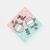 Serviette En Papier Mignonne Citrouille fille ou garçon Révélation de  (Coin)