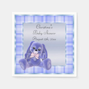 Serviette En Papier Mignonne Douce Oreilles Tombantes Bleu Lapin Baby