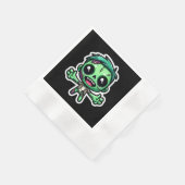Serviette En Papier Mignonne, drôle de zombie (Coin)