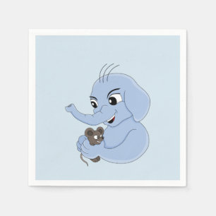Serviette En Papier Mignonne éléphant garçon serviettes de dessins ani