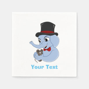 Serviette En Papier Mignonne éléphant garçon serviettes de dessins ani