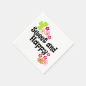 Serviette En Papier Mignonne et heureuse (Coin)