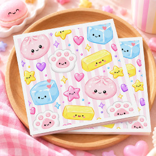 Serviette En Papier Mignonne Fête d'anniversaire de fille Kawaii Squis