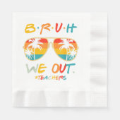 Serviette En Papier Mignonne fin de l'année scolaire Professeur été Br (Devant)