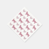 Serviette En Papier Mignonne Golden Retriever Chien Rose Valentines (Coin)