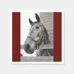 Serviette En Papier Mignonne Gros plan d'un cheval