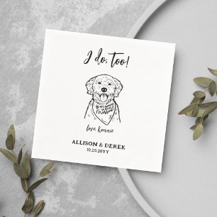 Serviette En Papier Mignonne I Do Too Dog Nom de l'animal Mariage