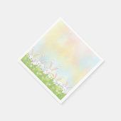 Serviette En Papier Mignonne lapin et oeufs de Pâques (Coin)