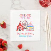 Serviette En Papier Mignonne Main Drake Carnival Circus Anniversaire (En situation)