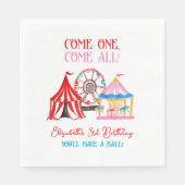 Serviette En Papier Mignonne Main Drake Carnival Circus Anniversaire (Devant)