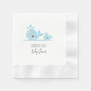 Serviette En Papier Mignonne Maman Baleine Bébé Baby shower baleine