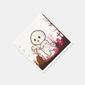 Serviette En Papier Mignonne maman Halloween dans le cimetière Éffraya (Coin)