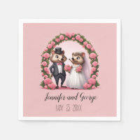 Mignonne Mariage mariée de hérisson et serviettes