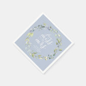 Serviette En Papier Mignonne Miss à Mme Greenery Eucalyptus Fête des m (Coin)