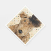 Serviette En Papier Mignonne Ours Brown Sur Pois (Coin)