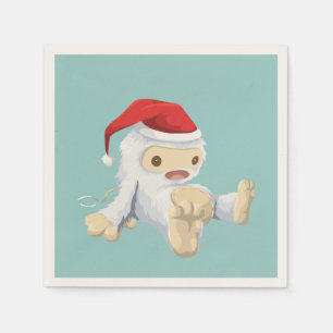 Serviette En Papier Mignonne poupée de jouets Yeti de Noël
