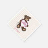 Serviette En Papier Mignonne Saint Valentin Teddy Bear Whimsical Party (Coin)