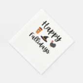 Serviette En Papier Mignonne saison d'automne Joyeux Fallidays Thanksg (Coin)