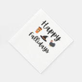 Serviette En Papier Mignonne saison d'automne Joyeux Fallidays Thanksg (Coin)