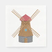 Serviette En Papier Mignonne serviettes de moulin à vent (Devant)