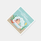 Serviette En Papier Mignonne sirène Baby shower de fête de fille servi (Coin)