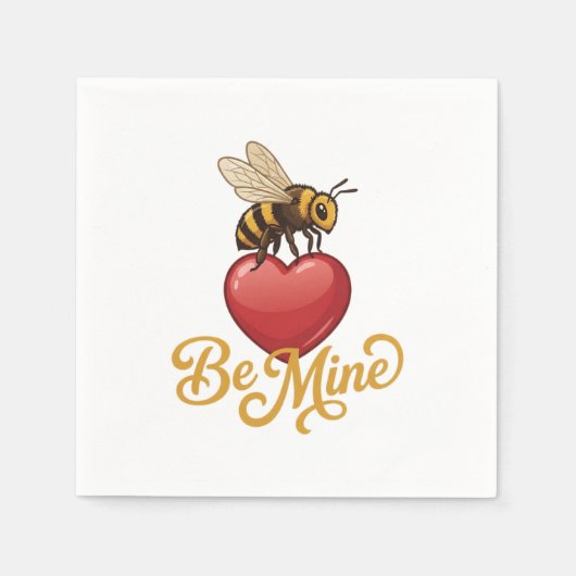 Serviette En Papier Mignonne, sois à moi, nid d'abeilles (Devant)